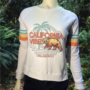 Billabong White California Vibes Sweatshirt L